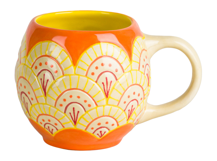 Bisque Scalloped Mug (Case of 6)
