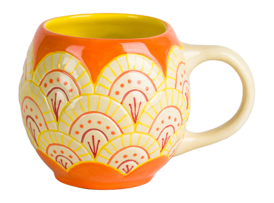 Bisque Scalloped Mug (Case of 6)