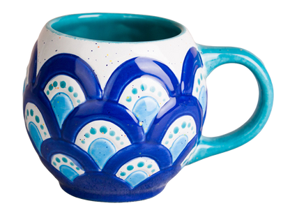 Bisque Scalloped Mug (Case of 6)