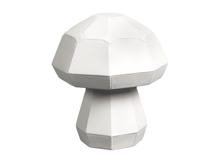 Bisque Large Faceted Mushroom (Case of 6)