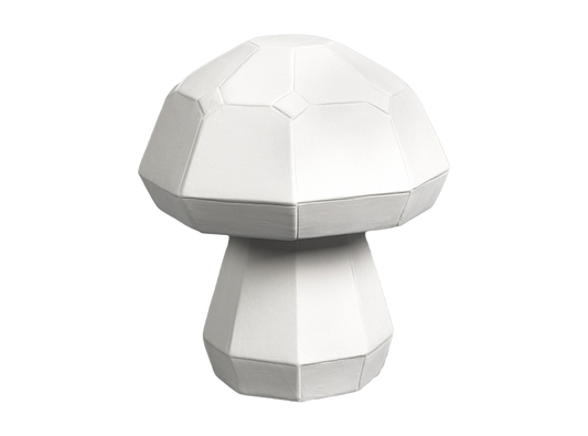 Bisque Large Faceted Mushroom (Case of 6)