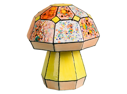 Bisque Large Faceted Mushroom (Case of 6)