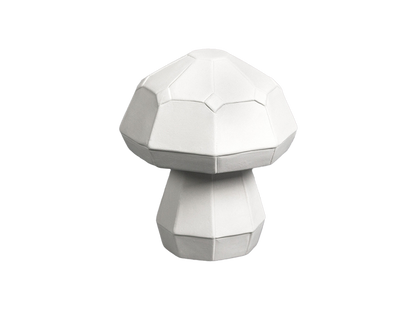 Bisque Small Faceted Mushroom (Case of 6)