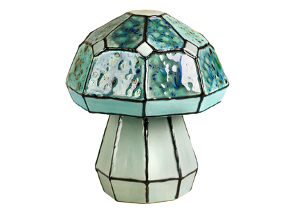 Bisque Small Faceted Mushroom (Case of 6)