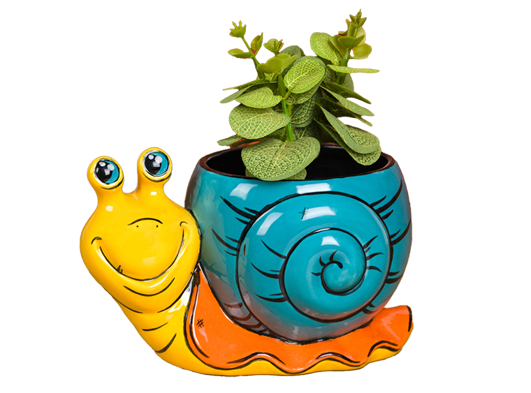 Bisque Small Snail Planter (Case of 6)