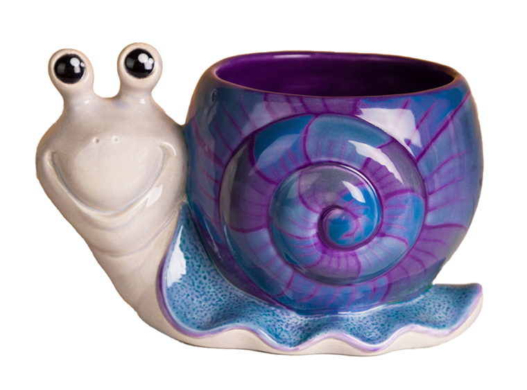 Bisque Small Snail Planter (Case of 6)