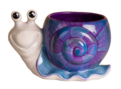 Bisque Small Snail Planter (Case of 6)