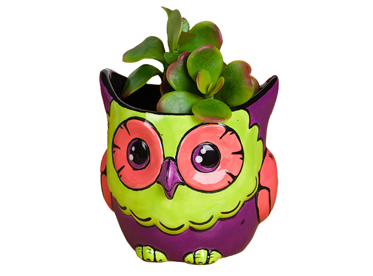 Bisque Small Owl Planter (Case of 2)