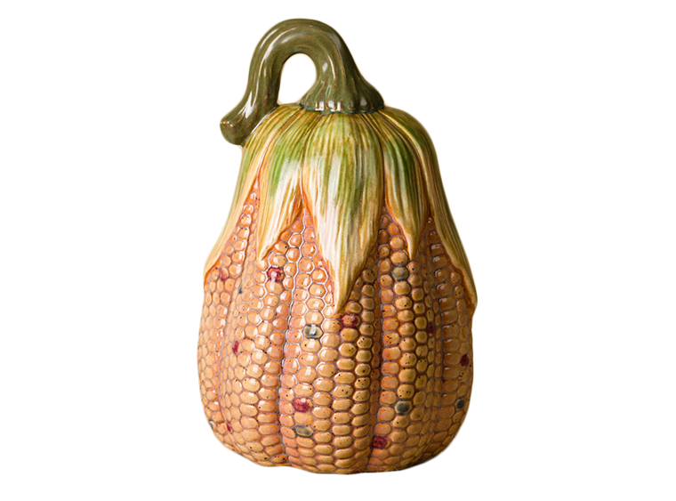Bisque Tall Corn Pumpkin (Case of 6)