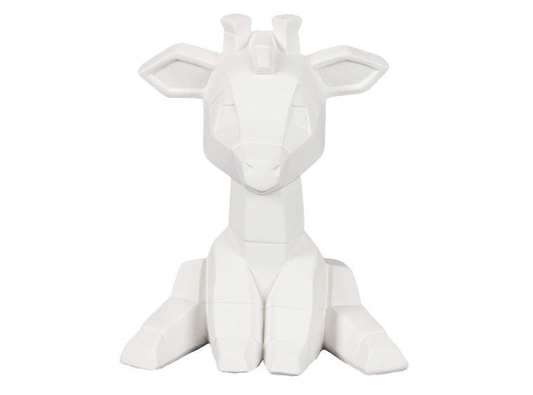 Bisque Giraffe Facet-Ini (Case of 6)