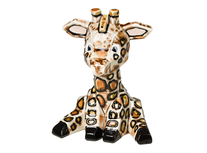 Bisque Giraffe Facet-Ini (Case of 6)