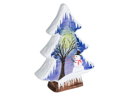 Bisque Small Tree Silhouette (Case of 6)