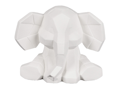 Bisque Elephant Facet-Ini (Case of 6)
