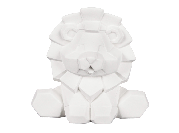 Bisque Lion Facet-Ini (Case of 6)