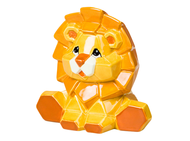 Bisque Lion Facet-Ini (Case of 6)