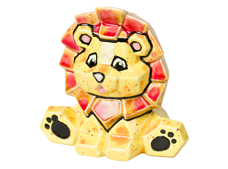 Bisque Lion Facet-Ini (Case of 6)