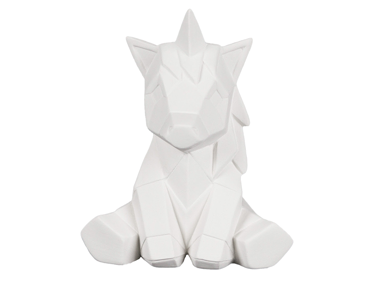 Bisque Unicorn Facet-Ini (Case of 6)