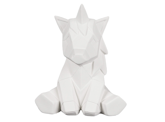 Bisque Unicorn Facet-Ini (Case of 6)