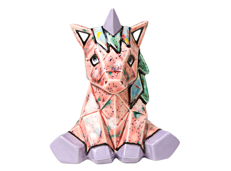 Bisque Unicorn Facet-Ini (Case of 6)