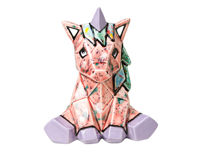 Bisque Unicorn Facet-Ini (Case of 6)