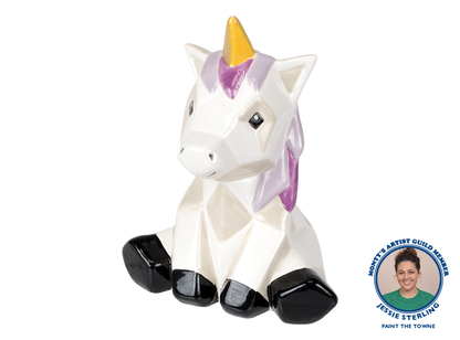 Bisque Unicorn Facet-Ini (Case of 6)