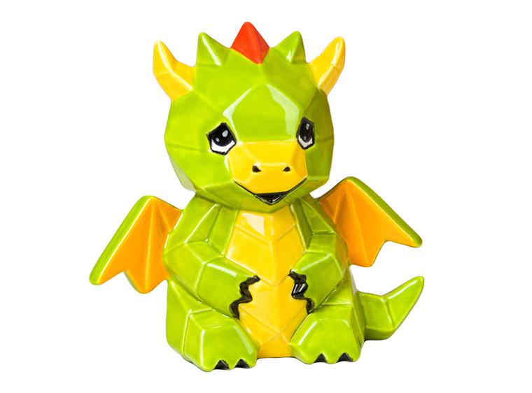 Bisque Dragon Facet-Ini (Case of 6)