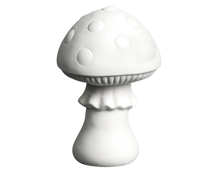 Bisque Large Rounded Mushroom (Case of 6)