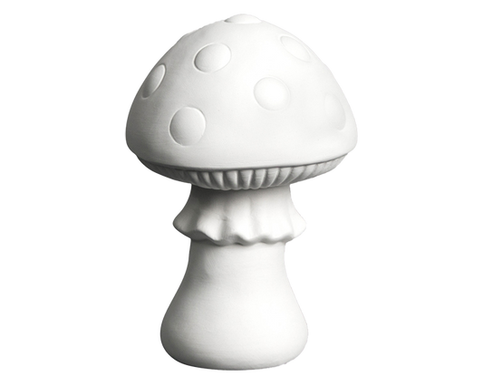 Bisque Large Rounded Mushroom (Case of 6)