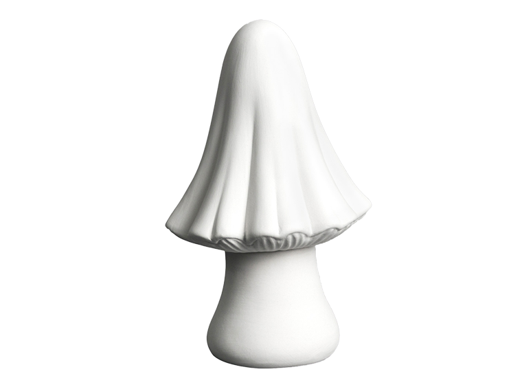 Bisque Large Pointed Mushroom (Case of 6)