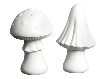 Bisque Large Pointed Mushroom (Case of 6)