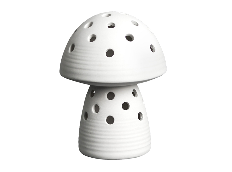 Bisque Small Mushroom Lantern (Case of 4)