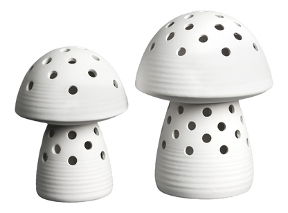 Bisque Small Mushroom Lantern (Case of 4)