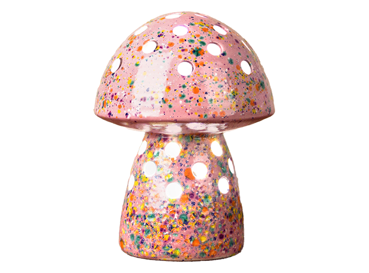 Bisque Small Mushroom Lantern (Case of 4)