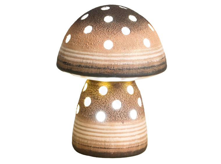 Bisque Small Mushroom Lantern (Case of 4)