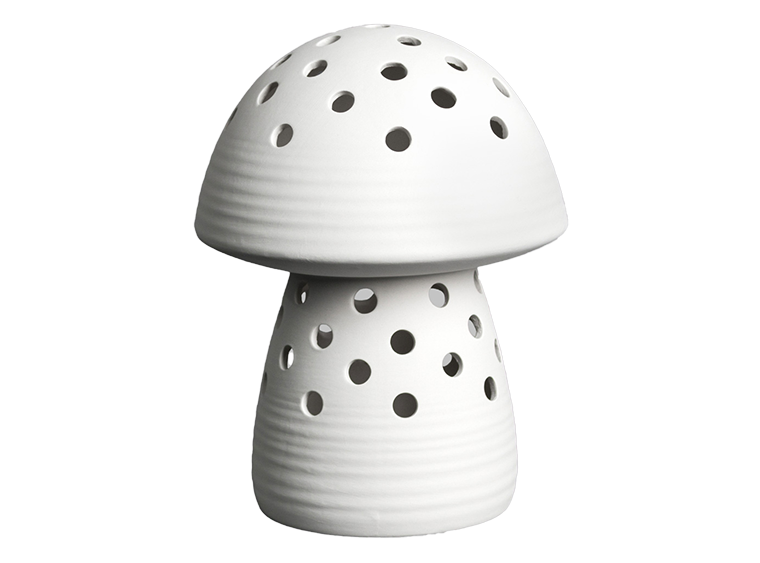 Bisque Large Mushroom Lantern (Case of 4)