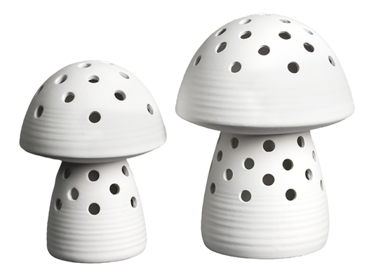 Bisque Large Mushroom Lantern (Case of 4)