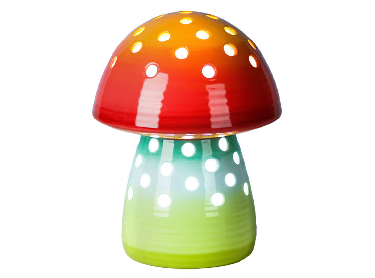 Bisque Large Mushroom Lantern (Case of 4)