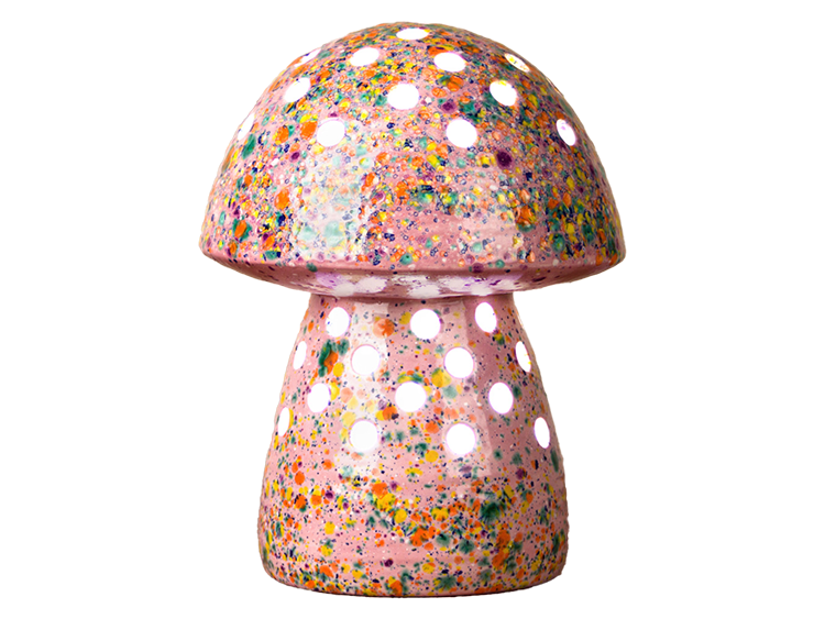Bisque Large Mushroom Lantern (Case of 4)