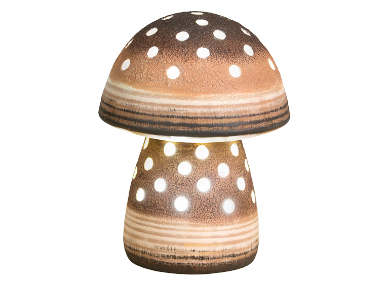 Bisque Large Mushroom Lantern (Case of 4)