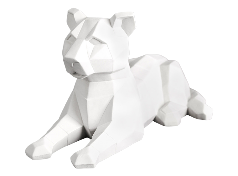 Bisque Faceted Big Cat (Case of 4)