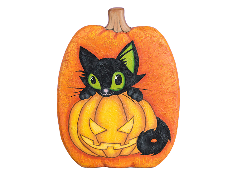 Bisque Tall Pumpkin Silhouette (Case of 6)