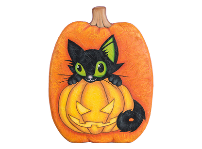 Bisque Tall Pumpkin Silhouette (Case of 6)