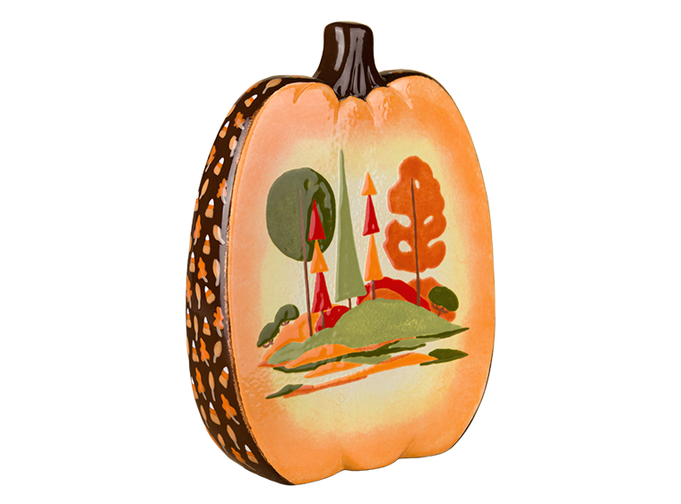 Bisque Tall Pumpkin Silhouette (Case of 6)
