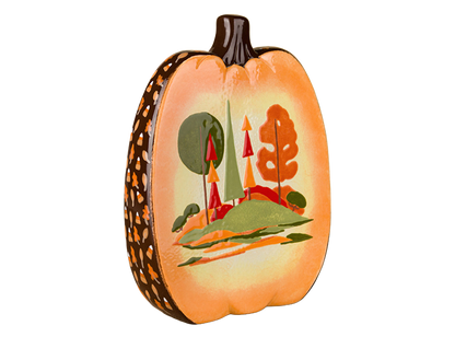 Bisque Tall Pumpkin Silhouette (Case of 6)