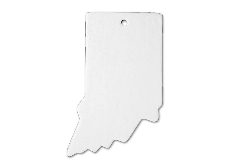 Bisque Indiana State Ornament (Case of 6)