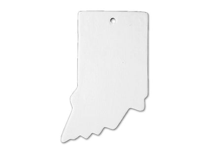 Bisque Indiana State Ornament (Case of 6)