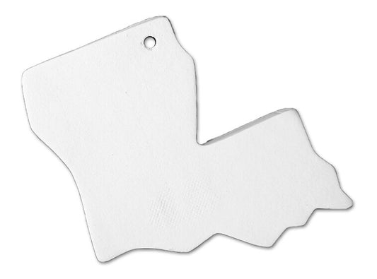 Bisque Louisiana State Ornament (Case of 6)