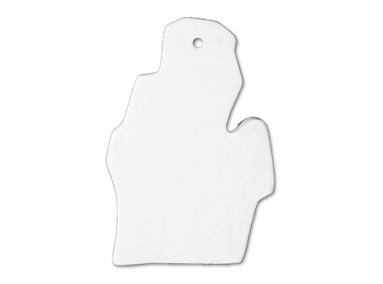 Bisque Lower Michigan State Ornament (Case of 6)