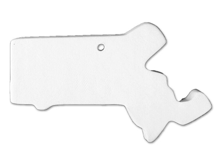 Bisque Massachusetts State Ornament (Case of 6)