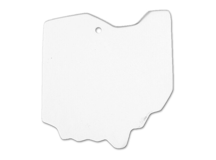 Bisque Ohio State Ornament (Case of 6)
